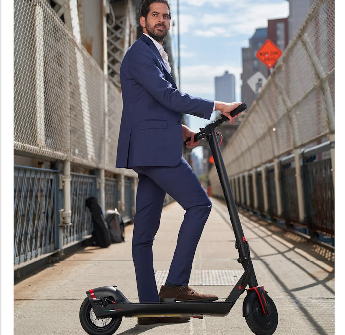 Fiat Folding Electric Scooter - 350W Motor, 15 to 20-Mile Long-Range Battery (Vesuvio Black)